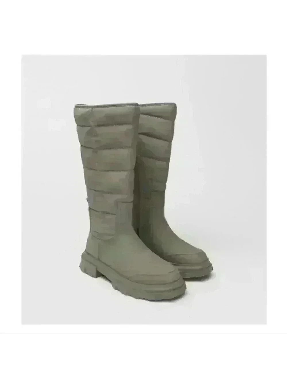 Zara Quilted Rubberized Boots
